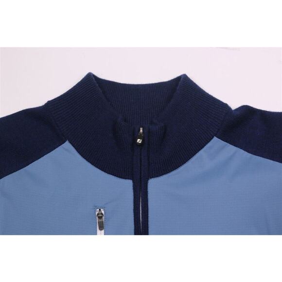 Footjoy Blue Tech and Knit 1/4 Quarter Zip Pullover Men's Small - Picture 7 of 11